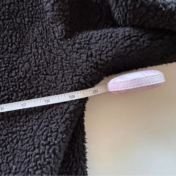 ATHLETA-Funnel Neck-Black-Sherpa Pullover- Cozy- Oversized-Athleisure-Women’s XS - Picture 13 of 14